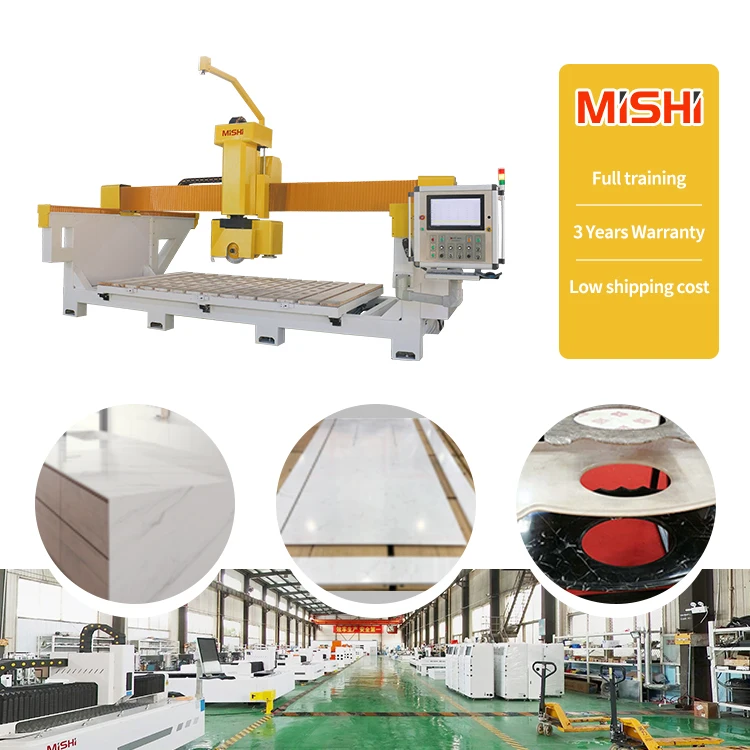 Customized Factory Price 5 Axis Cnc Stone Engraving Machine 3D Quartz 3020 Bridge Saw Marble Cutting