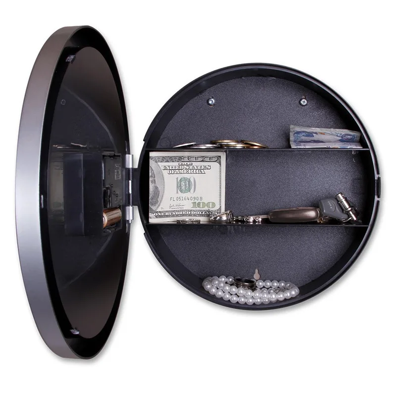 Wall Clock Safe Box Creative Vintage Hidden Secret Storage Box Cash Money Jewelry Home Office Security Clock Style Safes