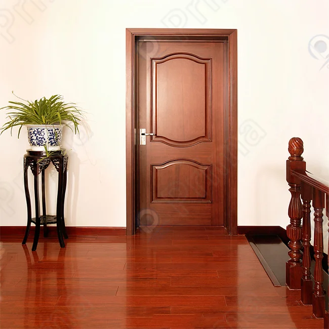 Prima Building Apartment House Room Interior MDF Door Flush Series Wood Veneer MDF Wooden Door