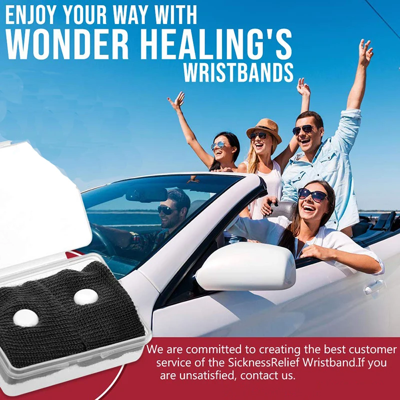 Motion Sickness Nausea Relief Wristbands for Sea Car Flying Pregnant Travel Sickness Bracelet