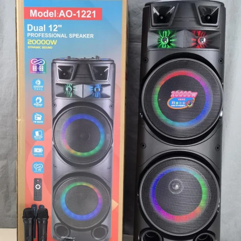 AO-1221 12 дюймов портативный динамик партии тележка караоке резонирующей коробки акустическая