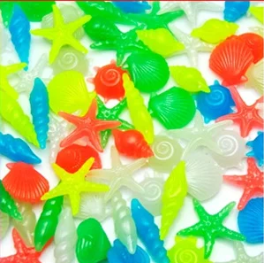 High Bright 100 Pcs bar Aquarium Ornaments Luminous Glow in the Dark Paving Stones Pebbles for Fish tank Vase Garden Walkways