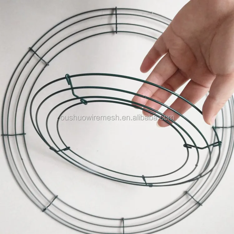 8 10 12 14 16 18 20 inches green metal wire wreath rings Christmas wreath frames
