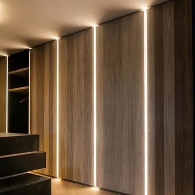 12V Jewelry Atmosphere Lighting Lamp Embedded Line Lamp in Wardrobe Cuttable Aluminum Solderless Wiring Strip Lamp VOC