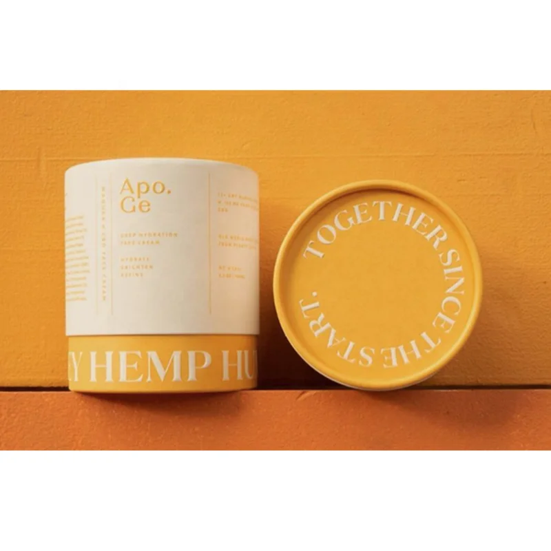 cardboard round biodegradable tea tube packaging paper cylinder boxes eco friendly paper jars