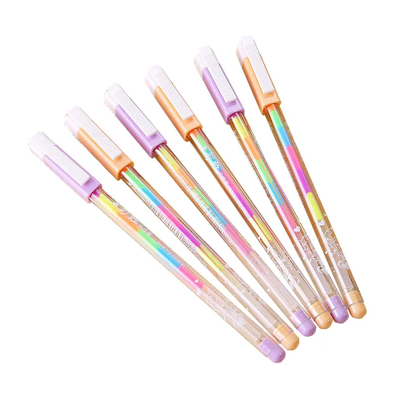 Highlighter Gel Ink Pen 0.8 mm Fine Point Color Pens Smooth Writing Gel Pen for Office School Stationery Supply
