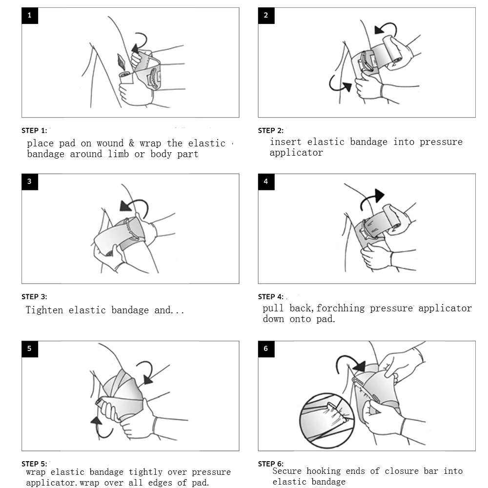 2023 Wholesale Emergency Pressure Elastic Hemostatic Trauma Wound For Outdoor Emergency Situation