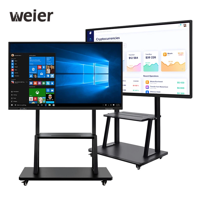 Weier 65 дюймов взаимодействующий плоский экран smart цифровое табло с сенсорным экраном из серии все-в-одном для классной