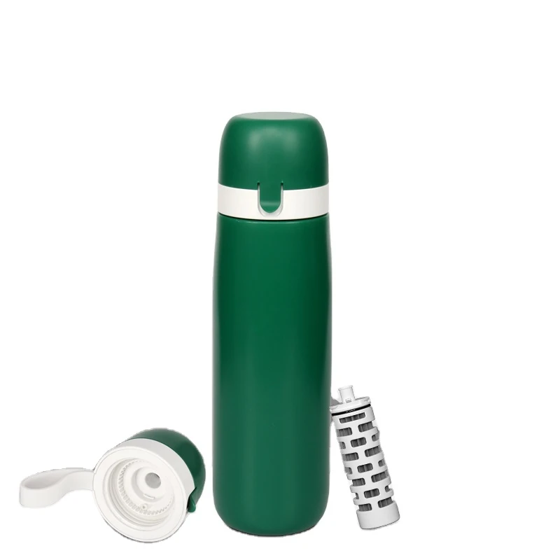 550ml BPA FREE MINI  outdoor sports survival water bottle with Ahlstrom carbon fiber filter directly drinking