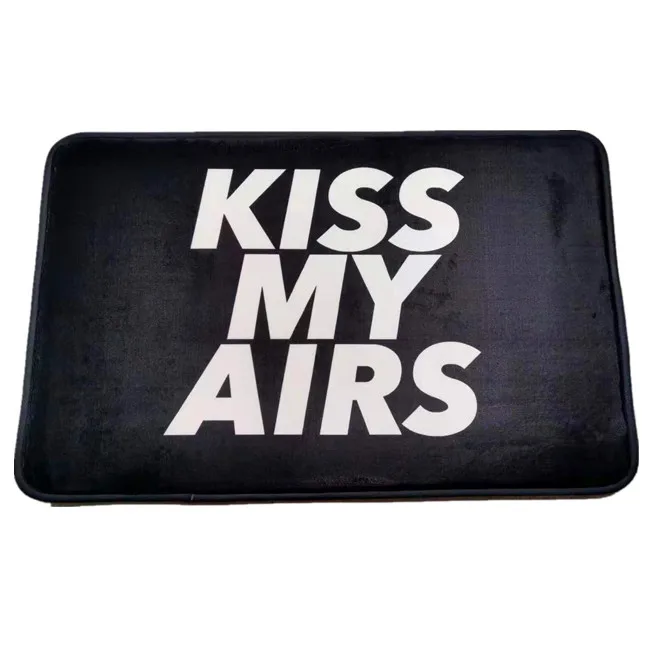 Прыгающий человек Прямая поставка Kiss my air коралловый флисовый коврик отстегивающийся фланелевый коврик пользовательский принт Snkrs кроссовки дверные коврики
