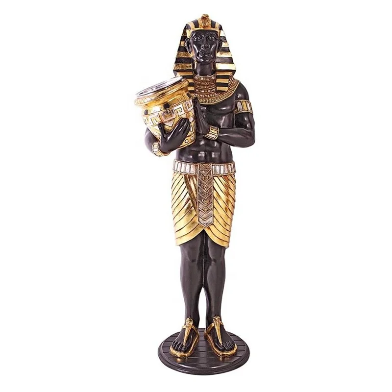Polyresin Egyptian Pharaoh Sculpture Egypt Wine Holder For Souvenir