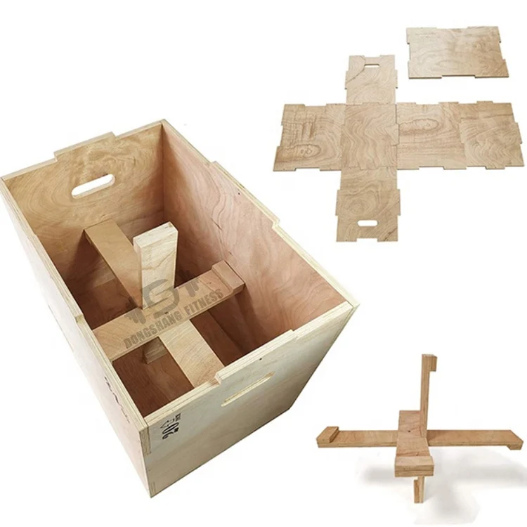 Fitness Wood Plyometric Jump Box 3 in 1 Wood Plyo Box For Exercise Training