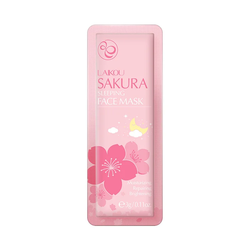 LAIKOU Sakura Sleeping Mask makes the skin firm, nourishes, restores moisture loss, brightens and improves rough skin  Le masque