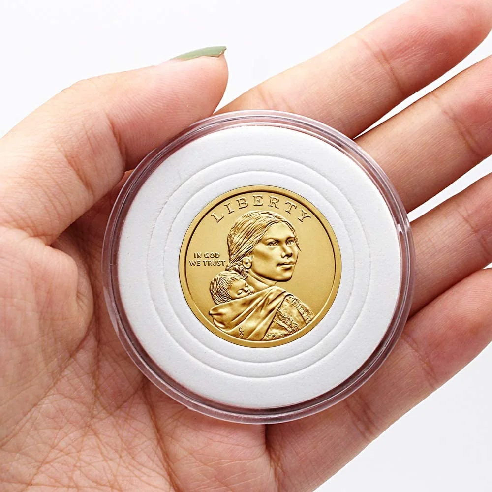 46 mm High Transparency Durable Plastic Thickened Coins Protectors Air-tight Coin Capsule with Inner Foam Gaskets