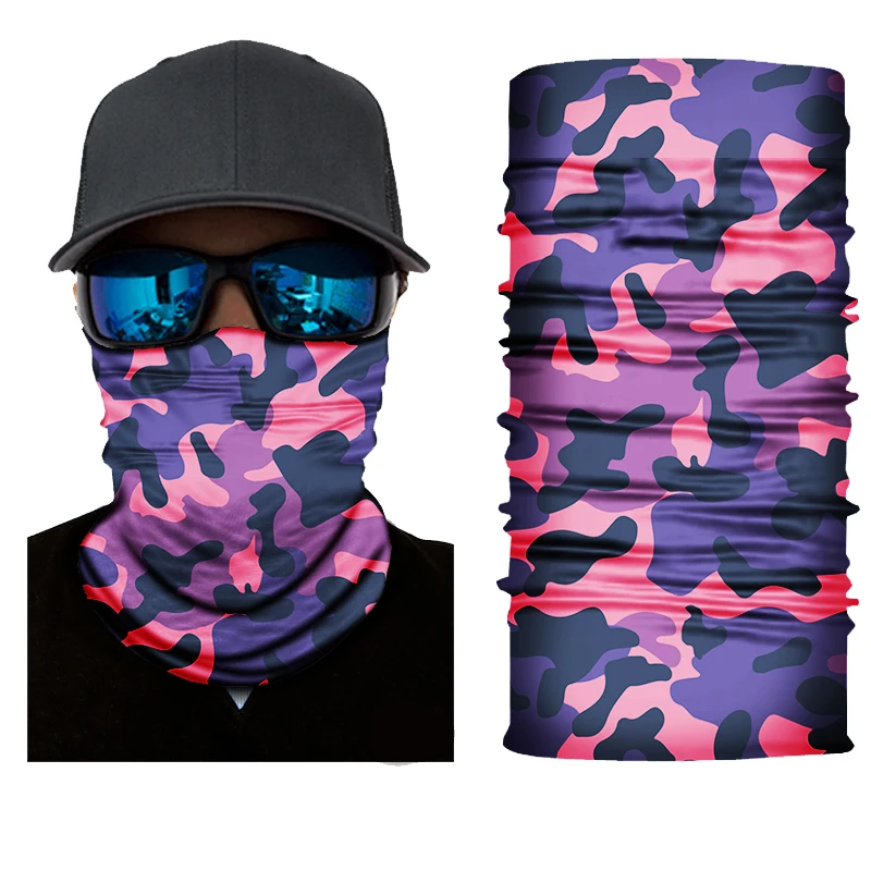 Camouflage Camo Neck Gaiter Mission Cooling Tube Summer Pack Rave Extra Large Turban Fashionable Half Face Military Bandana