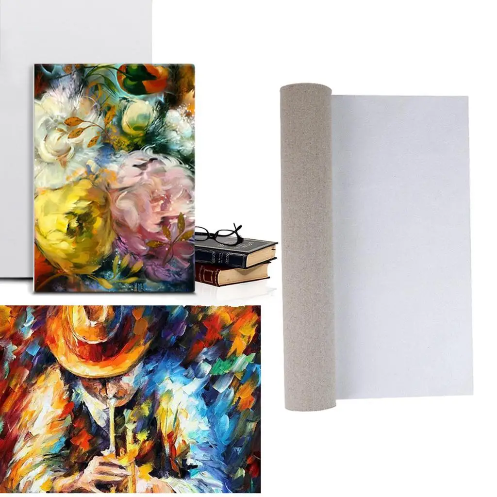Wholesale Cotton Linen Blend Natural Oil Painting Waterproof Matte Painting Canvas Roll