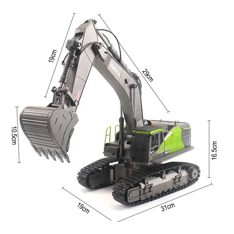 ZIGOTECH 1/14 22 channel Metal Rc Remote Control Toy Excavator Equipment 1593 R.C. Construction