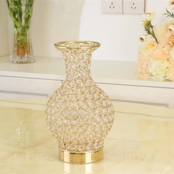 European luxury metal crafts creative home furnishing pieces wedding decoration decoration props crystal vases