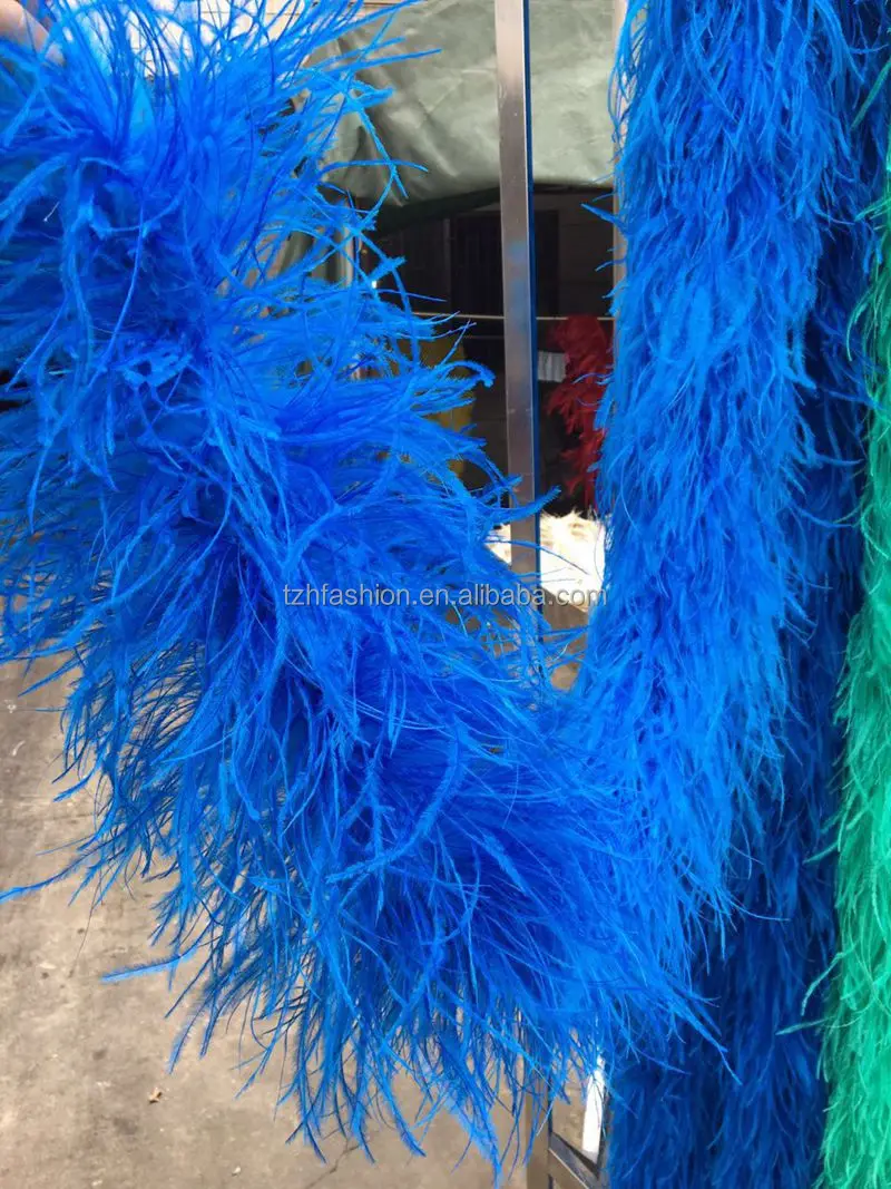 Custom Dyed Emerald Color Ostrich Feather Boas 4ply 6ply 8ply Dance Clothing Banquet Party Decoration