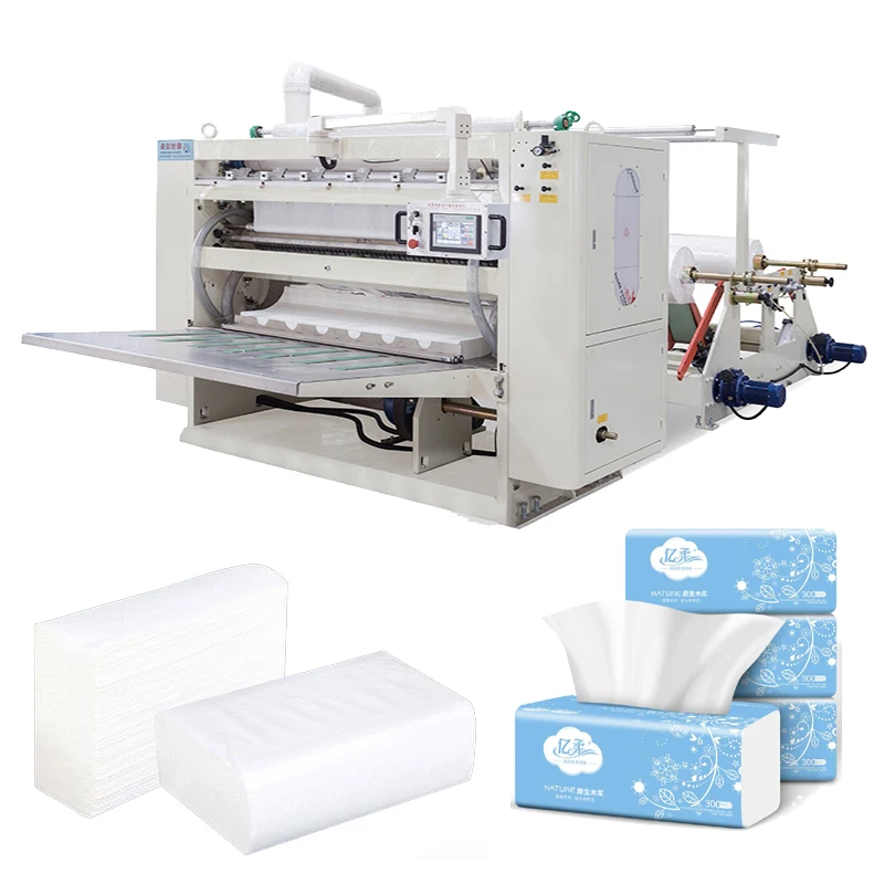 6 Lines 7 Lines 8 Lines V Folding Face Facial Tissue Paper Making Machine with Edge Embossing
