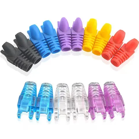 plug boot Rubber Cable Boots rj45 connector 8p8c connector cat5e cat6 rj45 plug boots utp network modular