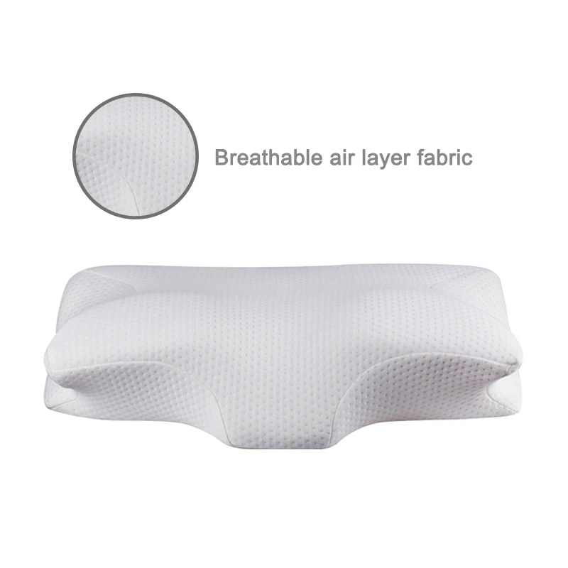 Side back stomach sleeper memory foam contour orthopedic cervical pillow for neck pain