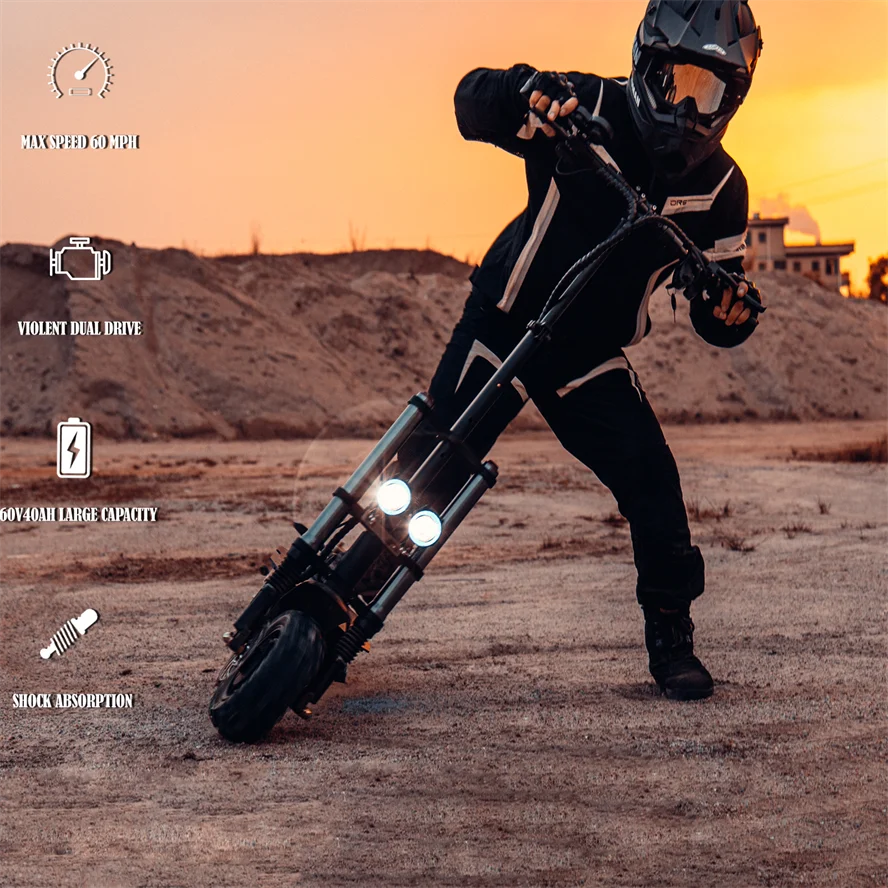 Direct Selling EU US AU Warehouse 5600W 6000W Dual Motor 11 Inch Foldable 60V Electric Scooter High Powered E Scooter