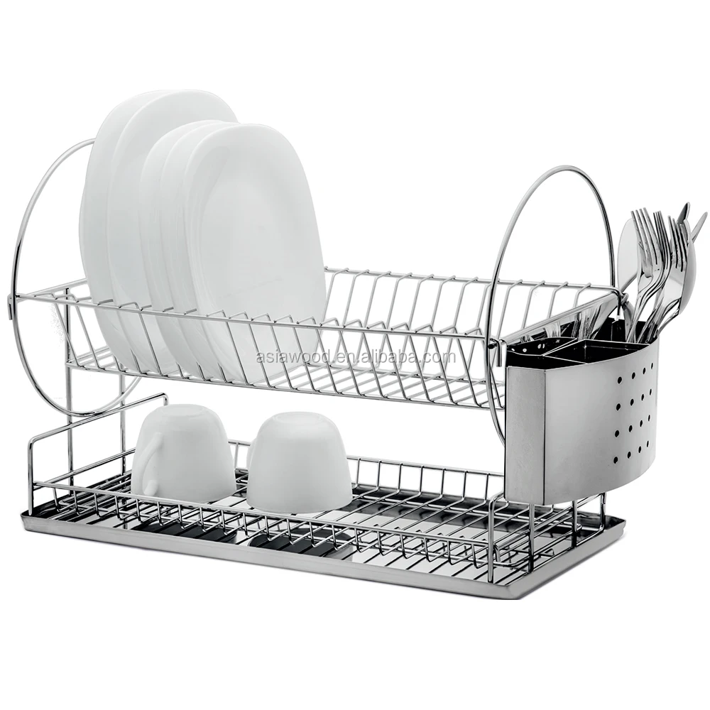 Hot sale steel plate storage rack 2 tier dish stainless