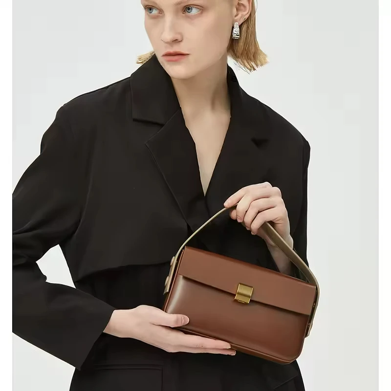 Fashion 100 % Genuine Real Crocodile Leather Bag No Brand Real Cowhide Handbags Women Pure Leather Hand Bags For Ladies Solid
