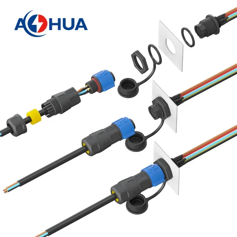 AOHUA K Series 3 Pin Female Panel Front Mounting Connector For LED Screen