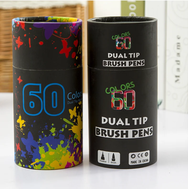 Double-Headed Mark Soft Brush Pen Cute Stationery For Children Color Marker Pen Set