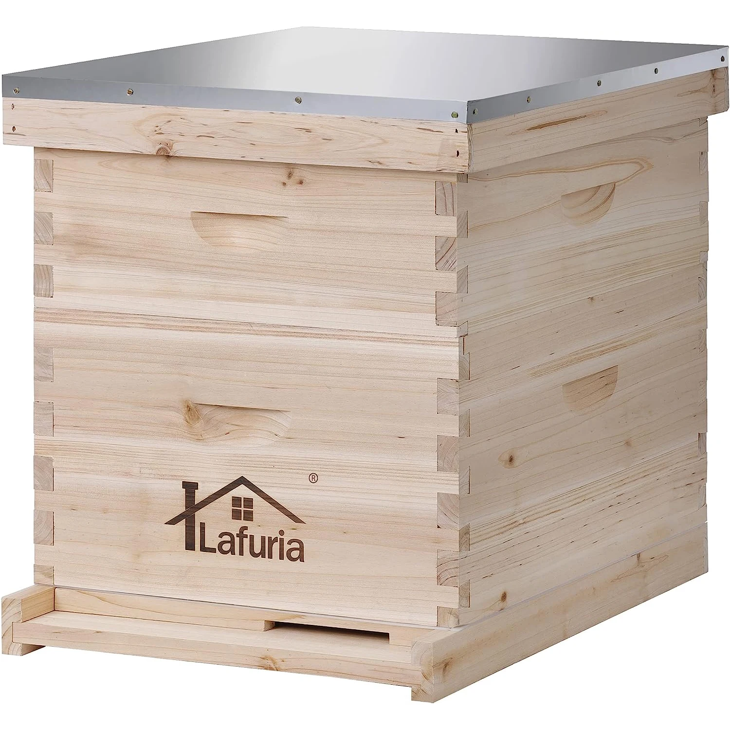 Lafulia 2-story, 20-frame Langstroth Honey Honeycomb Beehive Wooden Beehive for Beekeeping