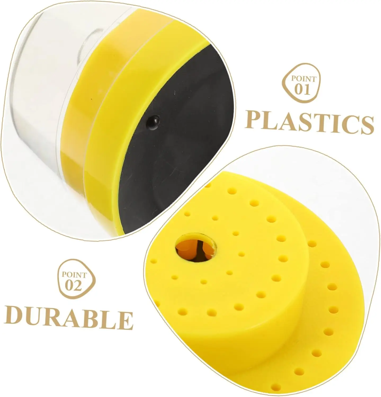 Factory direct supply Multiple colors to choose round plastic sewing needle storage box grinding head disinfection box