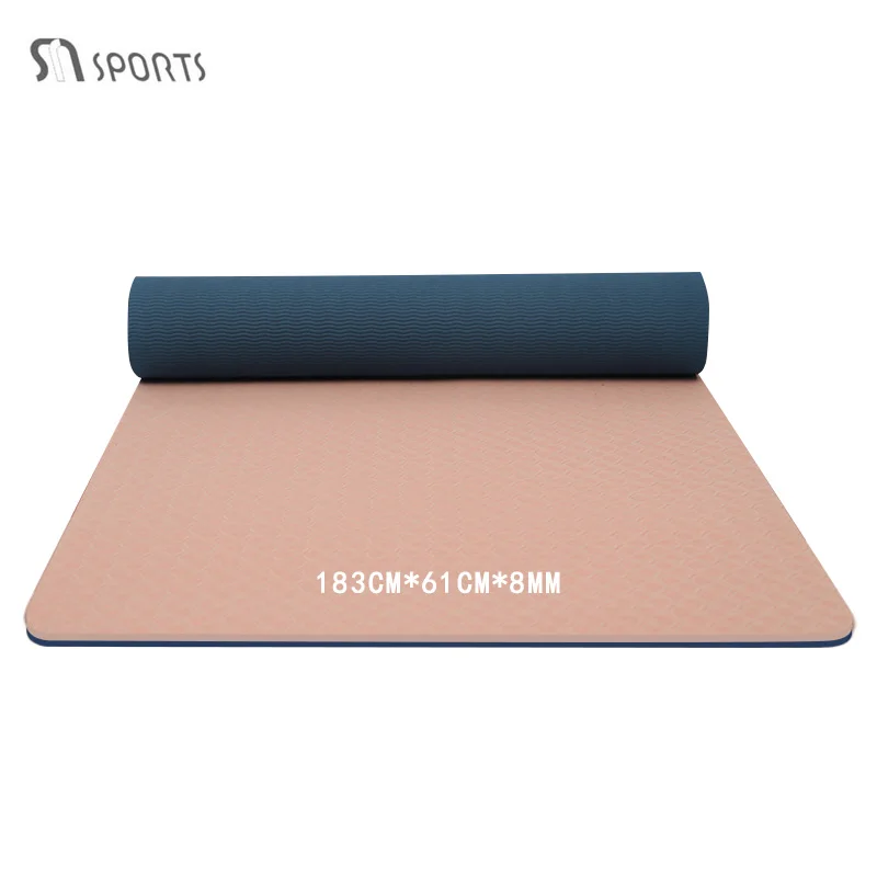 2024 Best Selling Pilates Equipment Thickness TPE Yoga Mat Exercise Mat Eco Friendly Non Slip 8mm Cheap Mat