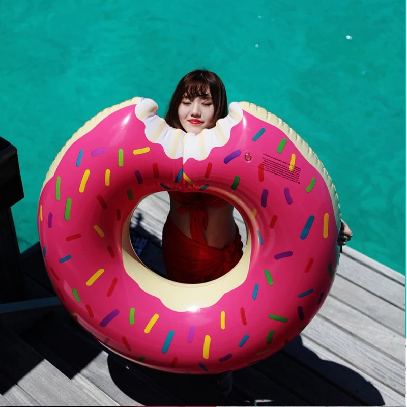 Hot Sales China Manufacturer Donut swim ring PVC Inflatable Baby Swimming Pool Float Circle Ring Party Toys for Adults