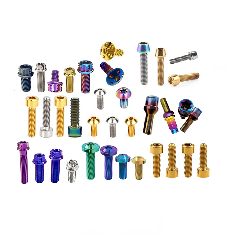 M2 M2.5 M3 M4,  M5 M6 M8 Socket Cap Head Screw Allen Bolts Hex Socket Head Cap Taper Cone Titanium Screw Titanium Bolts/