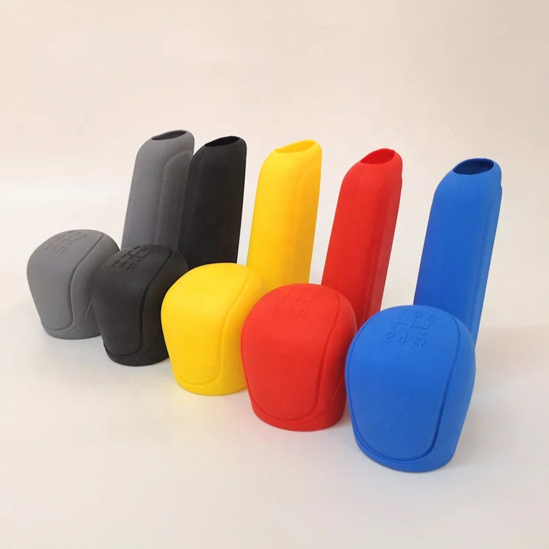 Universal Automatic Manual Silicone Car Gear Shift Knob Cover Car Hand Break Cover Set For Ford