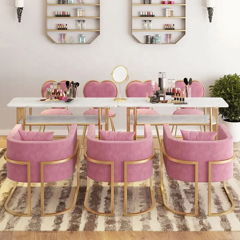 Nordic Marble Manicure Table Net Celebrity Manicure Table And Chair Set Hot Acclaimed Double Seat Manicure Table