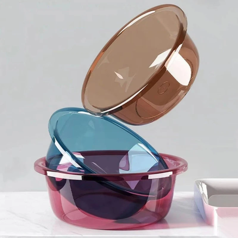 2023 Hot Sales High Quality Home Thickened Transparent Plastic Wash Basin Kitchen Washing Container Vegetable Basin