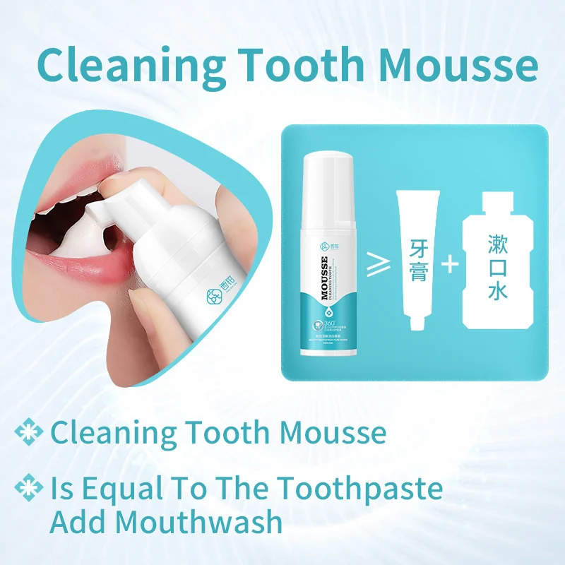 
OEM Brand LOGO Bulk Sale Eco Friendly Home Dental Care Mini Cheap Whitening Cleansing Teeth Mousse Toothpaste for Adults 