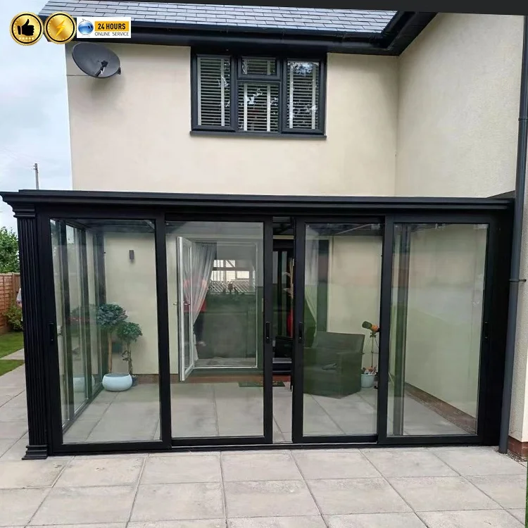 Modern Freestanding Standalone Sun Room Aluminum Frame Glass House for Outdoor Garden Application Insulating Glass Roof