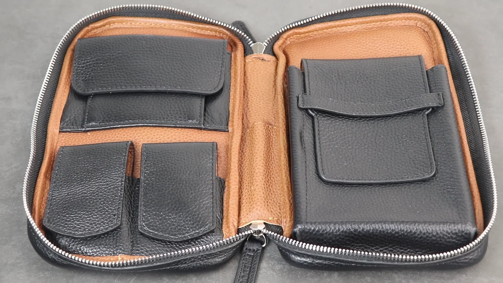 Customized Cigar Bag PU Leather Travel Cigar Case for Cigar Cutter Lighter Humidor