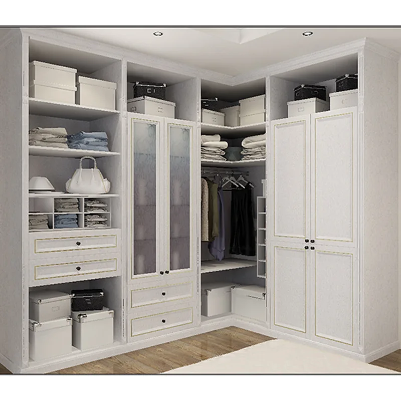Modern new design wooden minimalist children and baby closet organizer fabric wardrobe for home kids girls