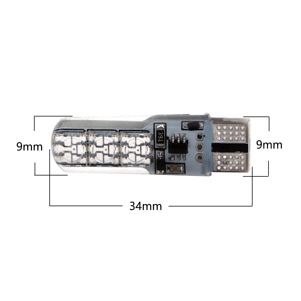 Universal 12V Car LED  T10 LED RGB 5050 6SMD Controller Reading  Wedge Light Signal Lamp Led car light