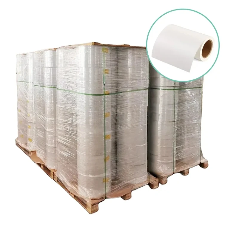 White self adhesive PP label label White Glossy BOPP Self-Adhesive PP Label Jumbo Roll Waterproof for Flexo Printing Machine