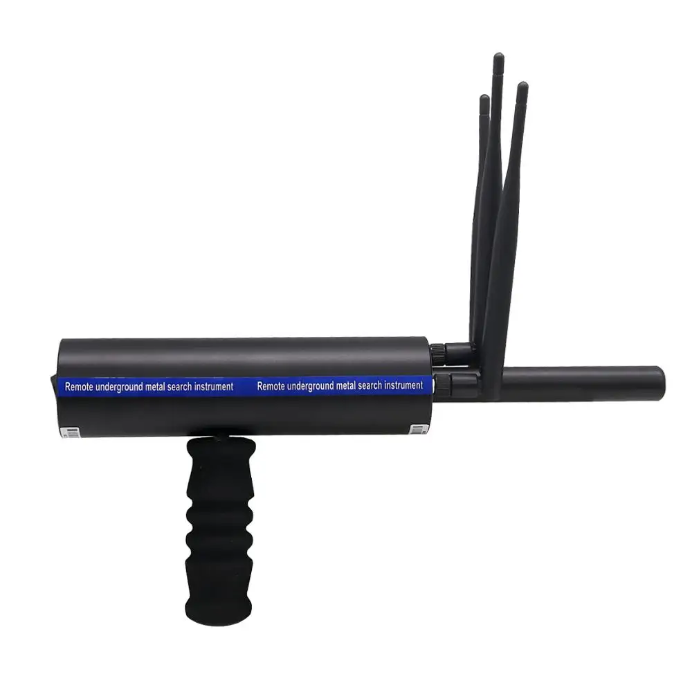 Black Handheld AKS Long Range Gems Diamond Finder Gold Metal Detector with Three Antennas