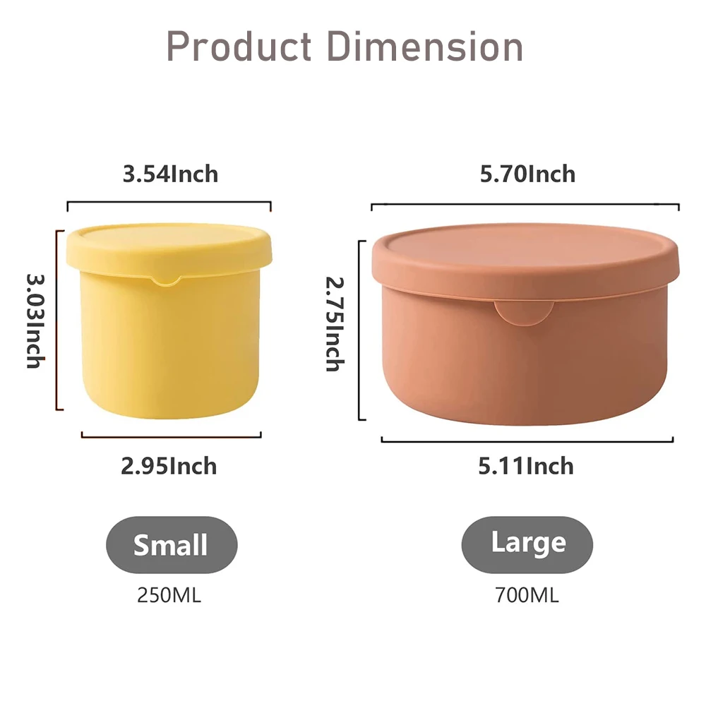 Oven Safe  Bpa Free Silicone Bento Lunch Box For Children Leakproof Salad Silicone Lunch Bento Box Safe