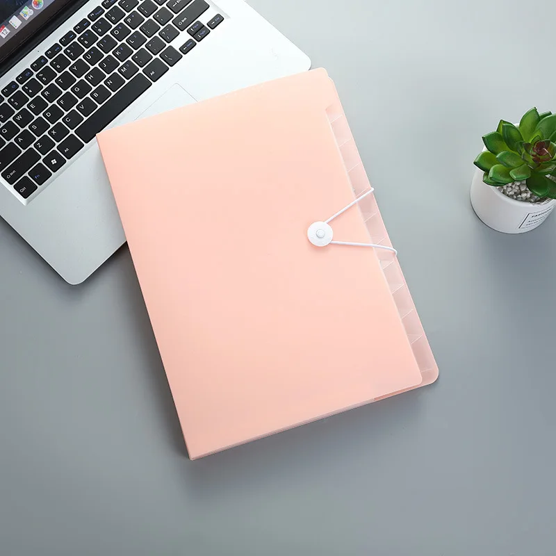 Low MOQ in stock, A4 PP clip document folder, wholesale expanding file, multi-layer storage bag