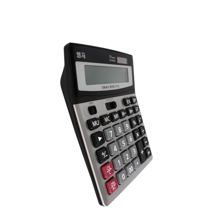 
Hot custom low price school office financial desktop simple calculator 12 digit solar calculator 