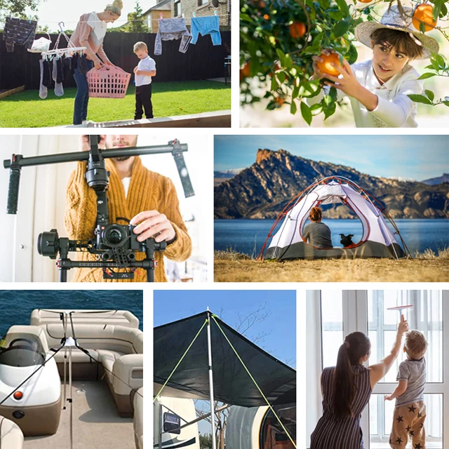 Stainless Portable Quick Coupling Telescopic Pole Fork With PVC Handle